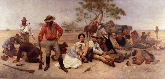 William Strutt Bushrangers, Victoria, Australia, oil painting image